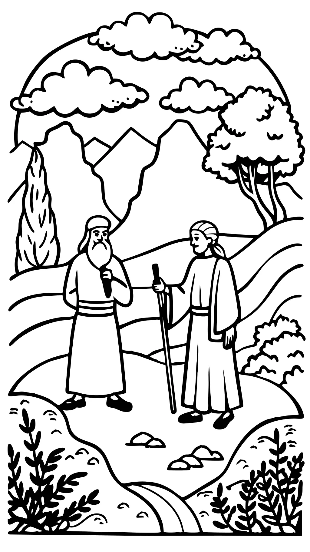 coloring pages abraham and isaac